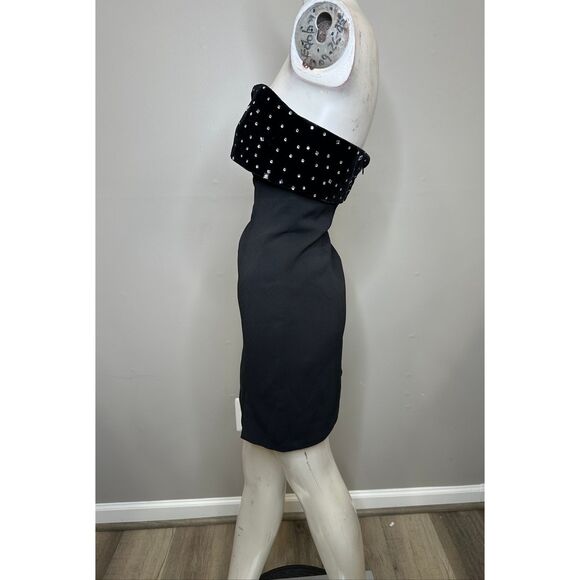 Milly Indy Embellished Combo Strapless Minidress US 2 $495 - Picture 8 of 11